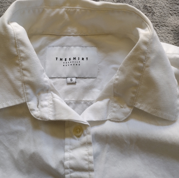 The Shirt By Rochelle Behrens White Sleeveless Essentials Shirt - Size Small - Picture 2 of 6